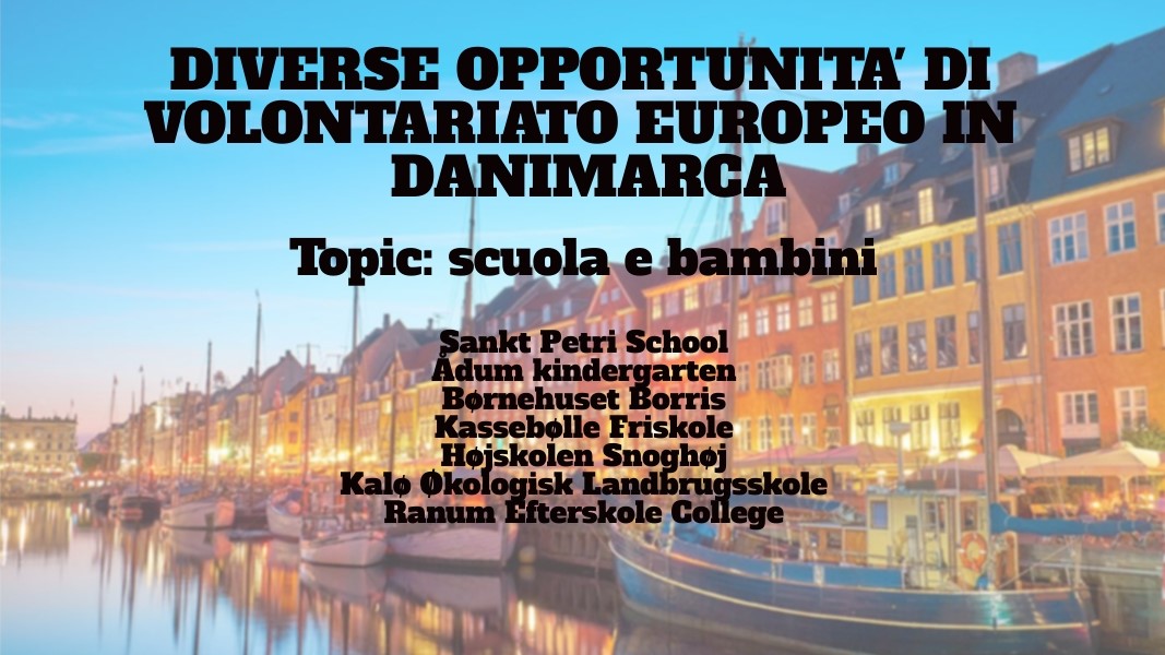 Diverse opportunità di Volontariato Europeo in Danimarca